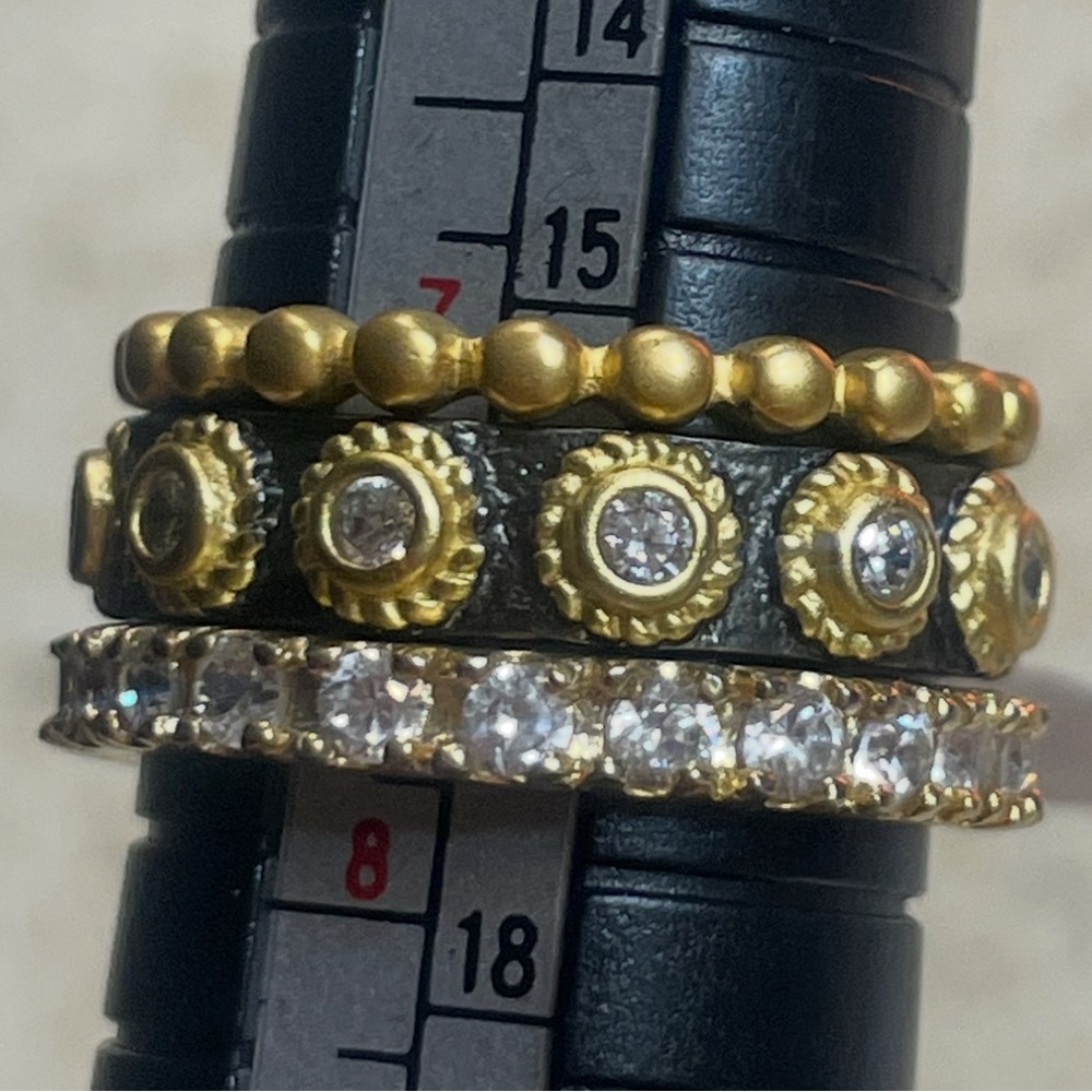 Stackable Frieda Rothman Sterling Silver Core14k … - image 4